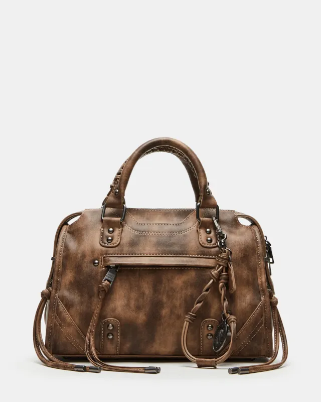 RIGGS BAG BROWN DISTRESSED sold by Steve Madden