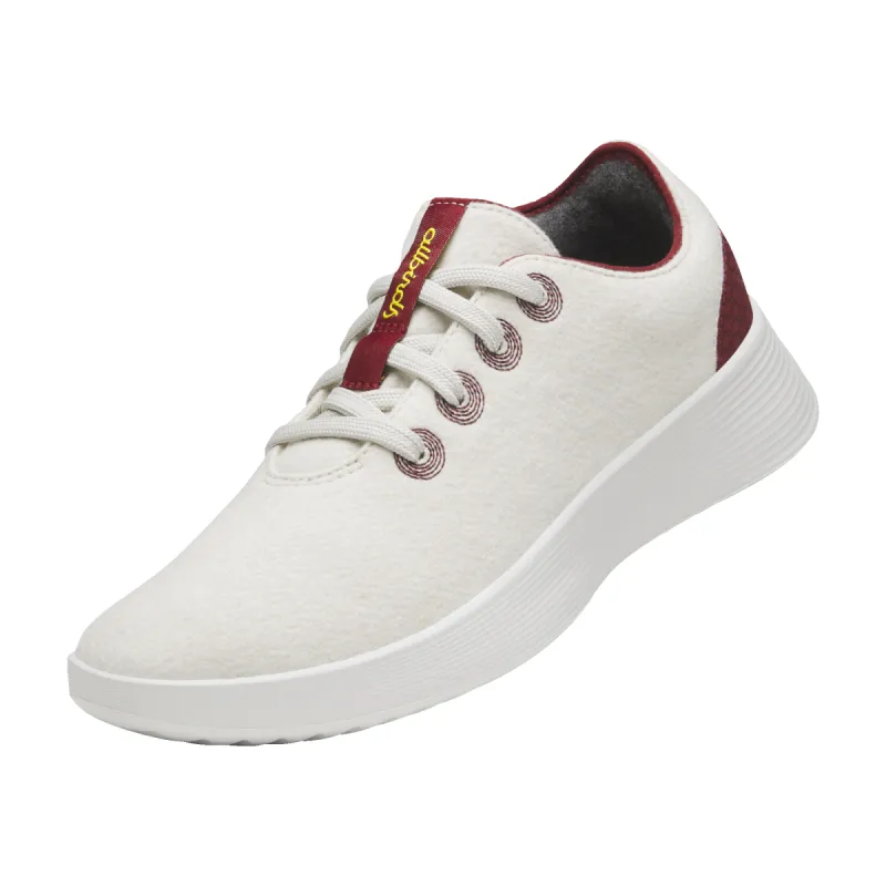 Men's Wool Runner Go - Weathered White/Thunder Red (Barely Grey Sole) sold by allbirds