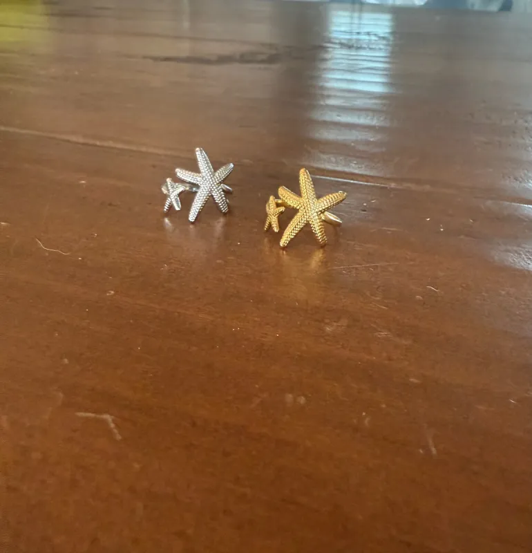 waterpreoof starfish rings sold by bubs & sass
