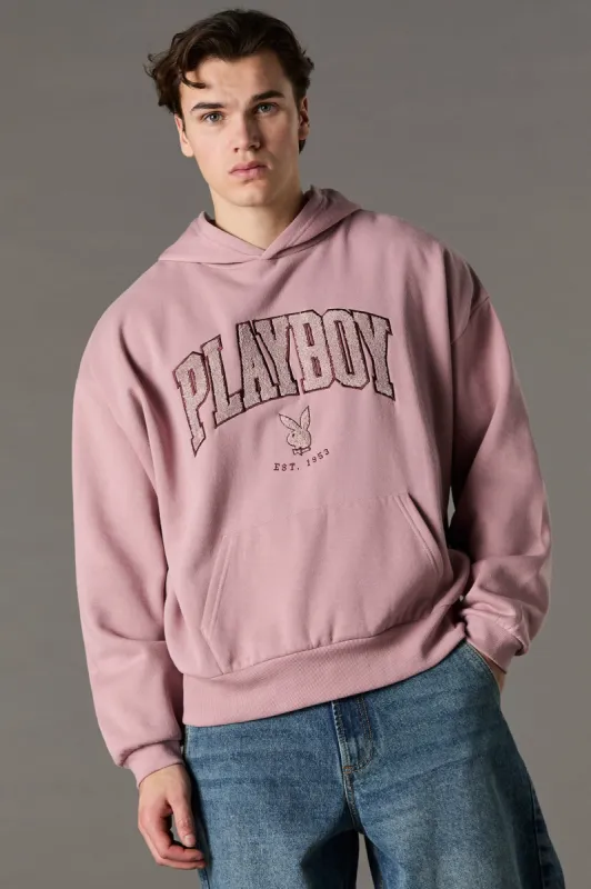 Haut à capuchon en molleton à broderie en chenille Playboy sold by Urban Planet