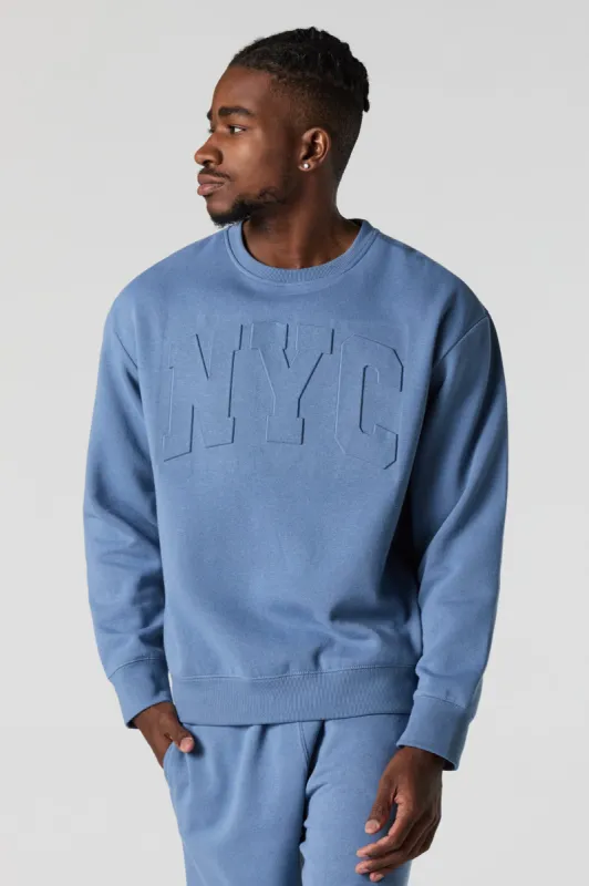 City Embossed Fleece Sweatshirt sold by Urban Planet