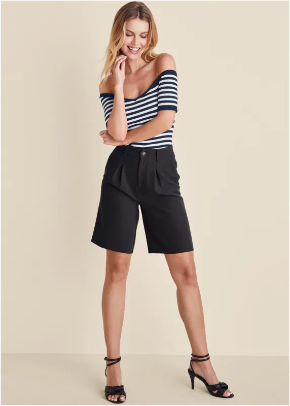 Bermuda Suit Shorts  - Black sold by VENUS