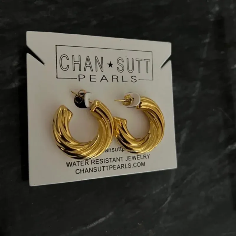 CHUNKY TWIST HOOPS sold by Buddy Love