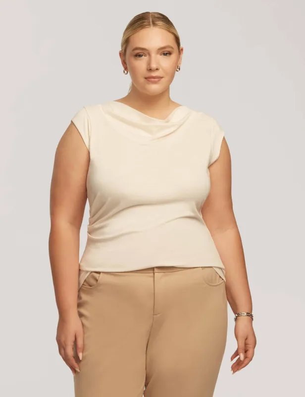 Plus Size Cap Sleeve Cowl Neck Top - Sale sold by Anne Klein