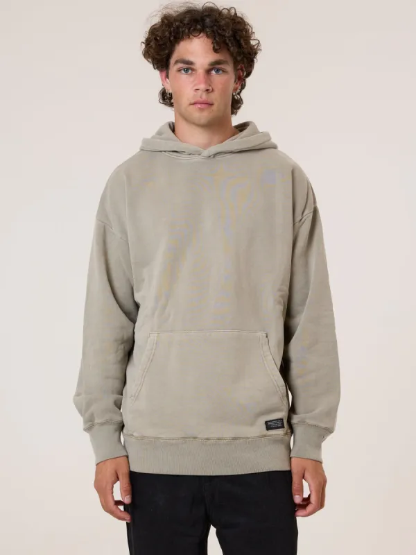 Thrills Military Slouch Pull On Hood - Aluminium sold by Thrills