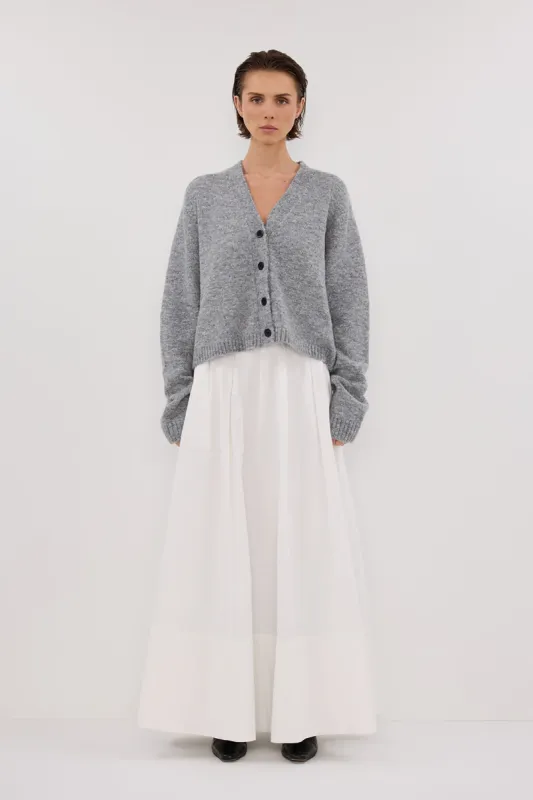 CONAGH WHITE POPLIN MIDI SKIRT sold by Dissh