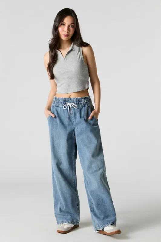 Jean à jambe large avec taille coulissante sold by Urban Planet