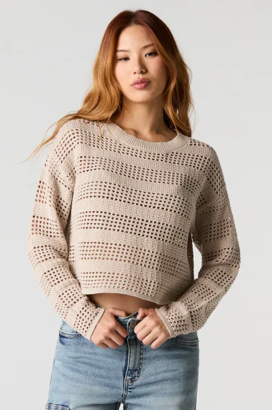 Chandail en tricot ouvert ras du cou sold by Urban Planet