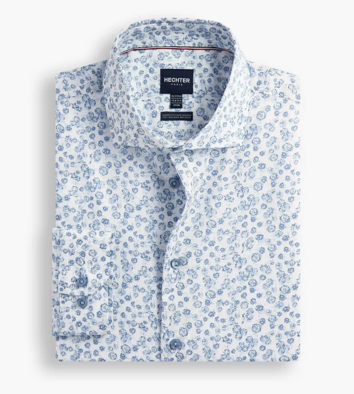 Modern Fit Non-Iron Floral Print Dress Shirt sold by Mr. Big and Tall