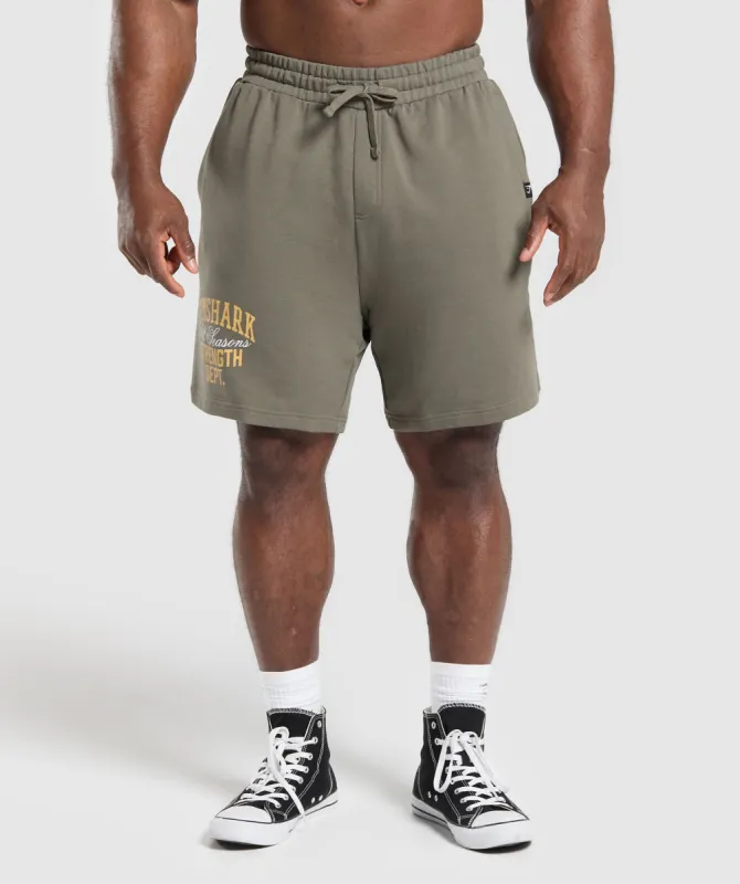 Gymshark Trophy Graphic Shorts - Base Green sold by Gymshark