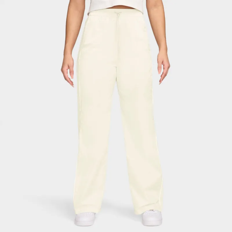 Nike Windrunner Women's High-Waisted Woven Open-Hem Pants Sail / Vintage Green sold by JD Sports