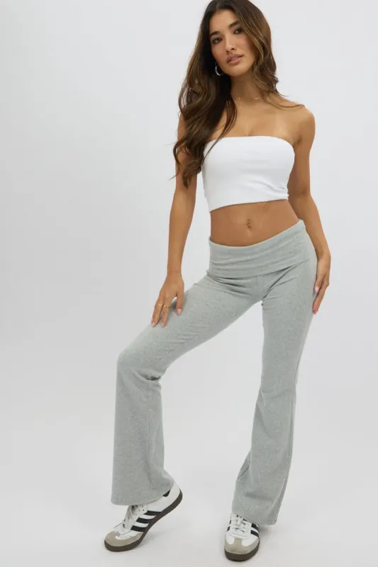 Grey Flare Leg Pants sold by Ally Fashion