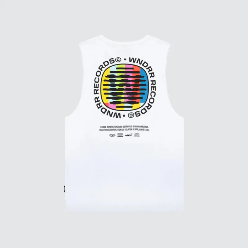 No Signal Muscle Top White sold by Neverland