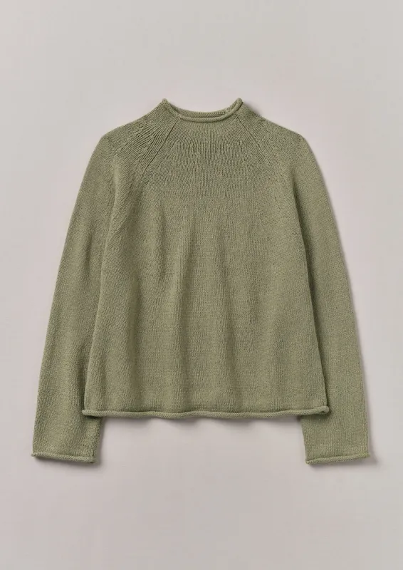 Organic Cotton Linen Easy Sweater | Sage sold by TOAST