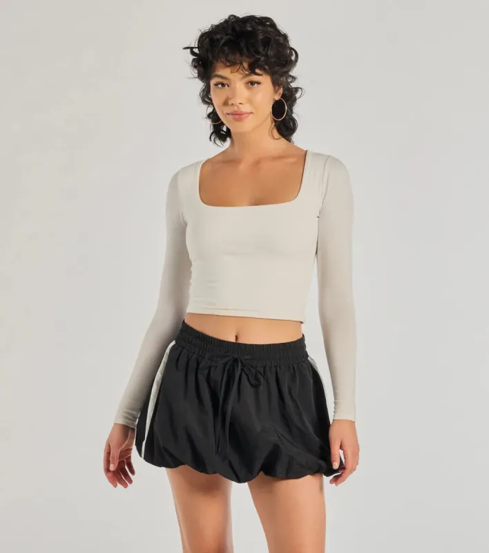 Sporty Spice High-Rise Striped Bubble Skirt sold by Windsor