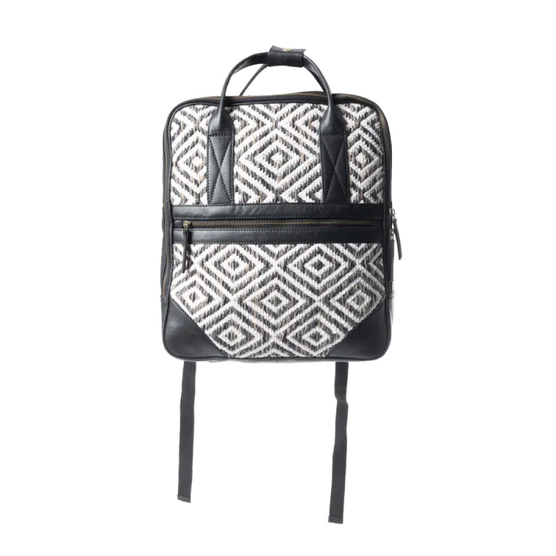 Grasslands Meadow Backpack In Black and White sold by Myra Bag