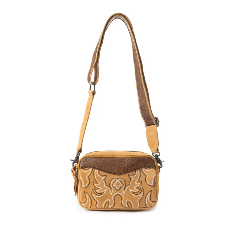Marla Range Shoulder Bag In Camel sold by Myra Bag