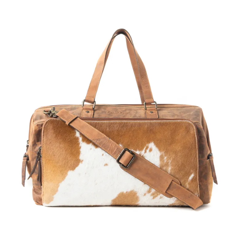 Antelope Mesa Trail Duffel In Brown and White sold by Myra Bag