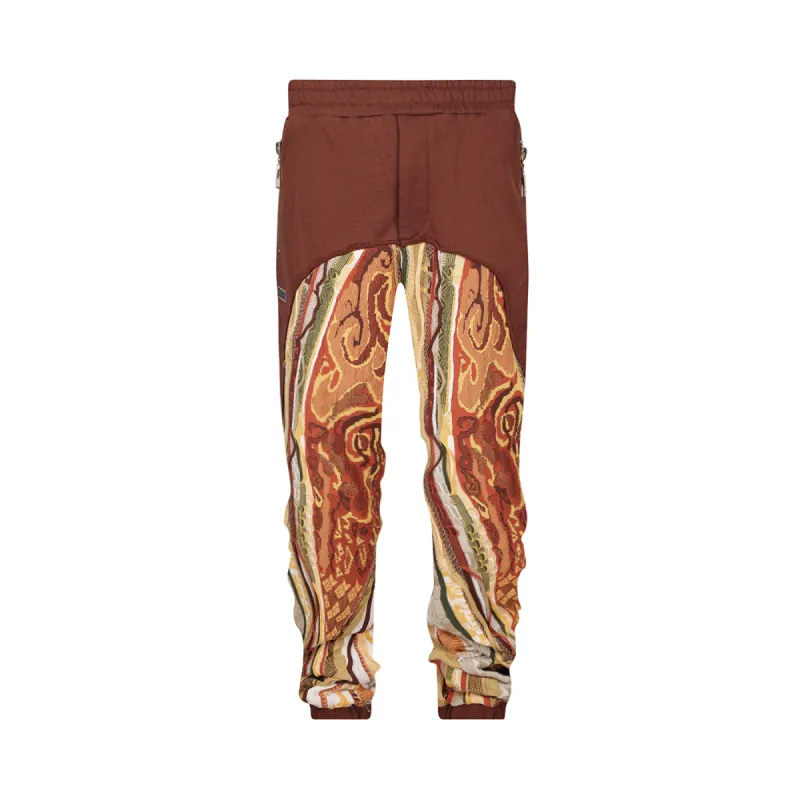 New - COOGI Sweater Pieced Fleece Jogger in Brown sold by COOGI