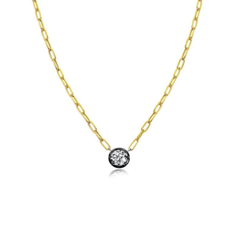 Colett Lab Grown 1 carat Paperclip Necklace sold by Meira T