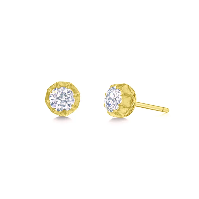 Colett Lab Grown 2 carat Studs Yellow Girl sold by Meira T