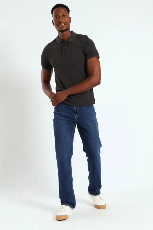 Straight Fit Jeans - Dark Blue sold by Edgars