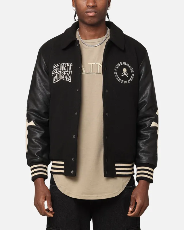 Saint Morta Ceremonies Varsity Jacket Black/Tan sold by Culture Kings