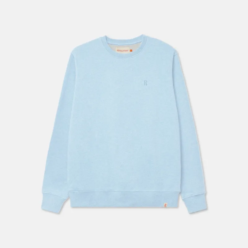 Regular Crewneck / 2062 REV - Lightblue-melange sold by Revolution