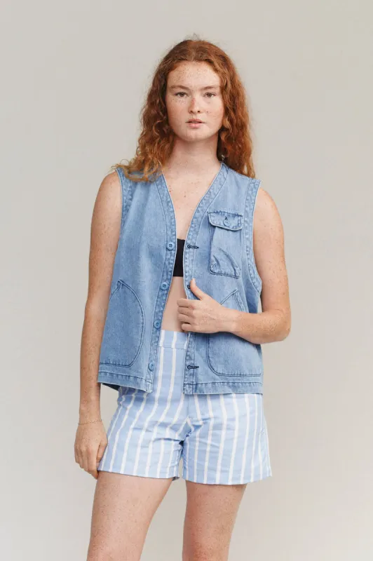 Denim Falcon Vest sold by Jungmaven