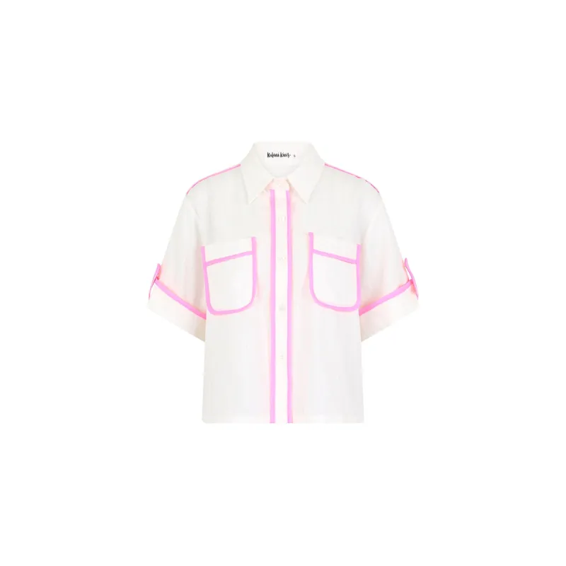 Cropped Button Up Shirt - White sold by Kulani Kinis