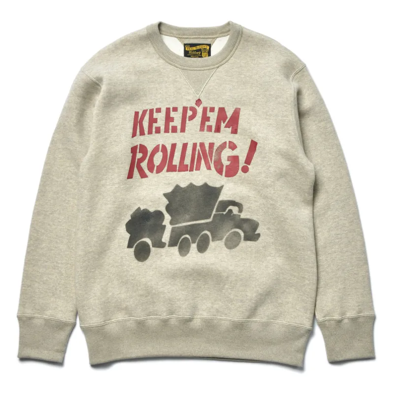MILITARY PRINT SWEATSHIRT / RED BALL HIGHWAY sold by The Real McCoy's
