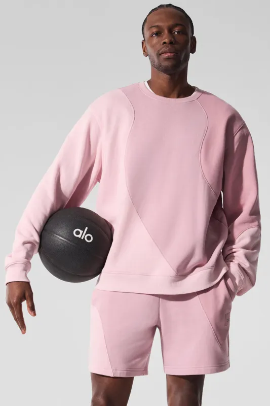 Make Waves Crew Neck Pullover - Sunset Pink Tonal sold by Alo Yoga
