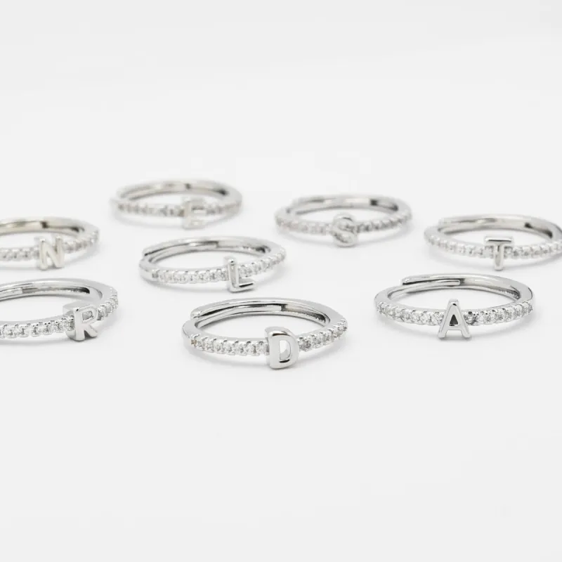 Initials Silver Ring sold by Buddy Love