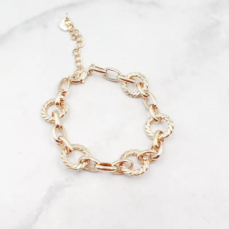 Circle Chain Bracelet Gold sold by Buddy Love