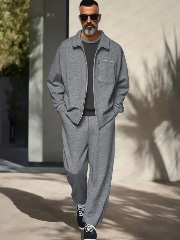 Athleisure Regular Fit Jacket Outfit (Live Only) sold by Coofandy