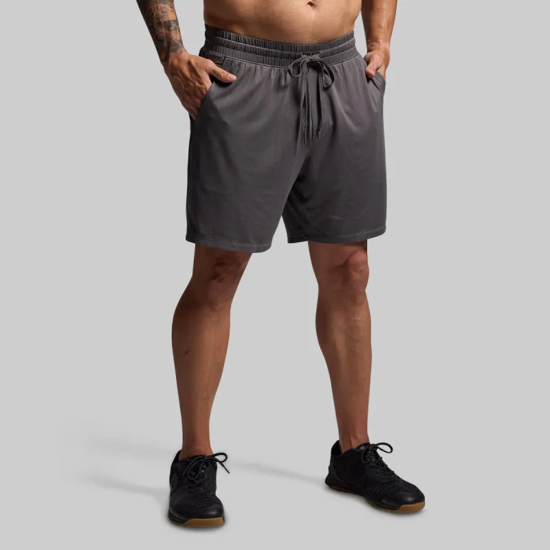 Men's Lounge Short 2.0 (Gunmetal) sold by Born Primitive