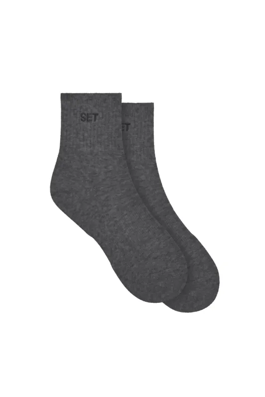 SET SHORTY SOCKS - PEPPER HEATHER GREY sold by SETactive