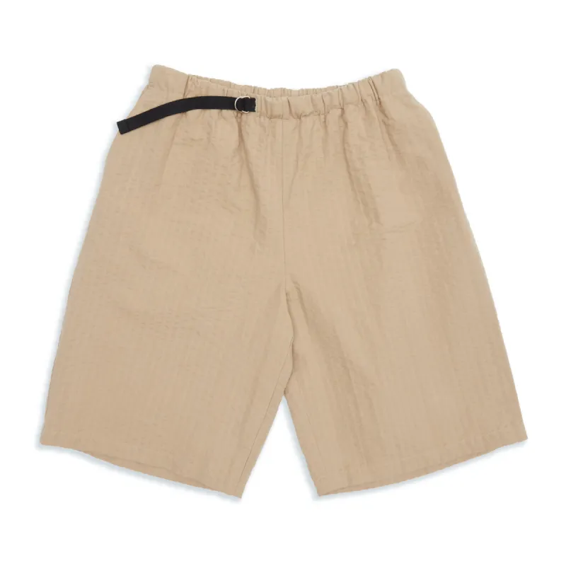 Palego Short - Tan Puckered Cotton sold by S.K. Manor Hill