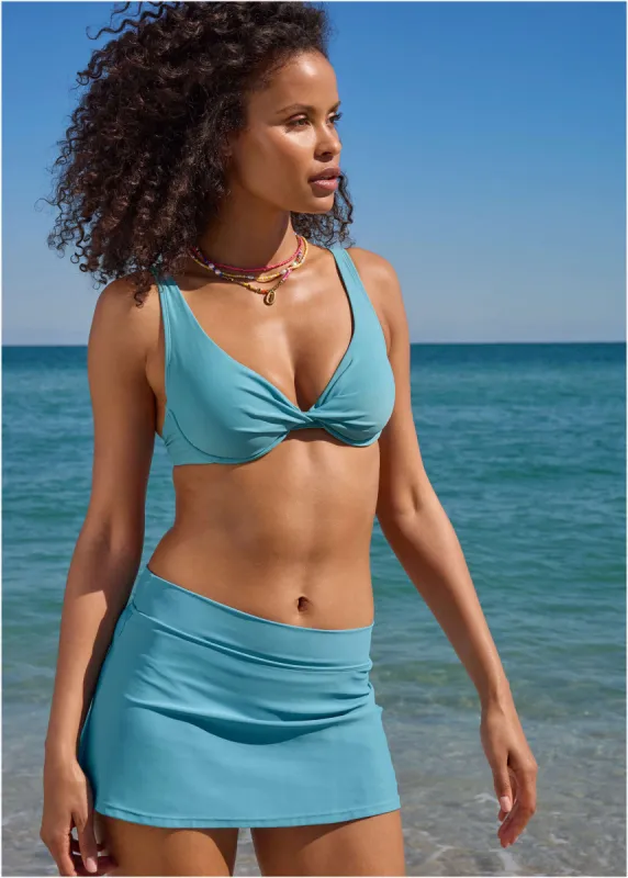 Aruba Swim Skirt - Blue sold by VENUS