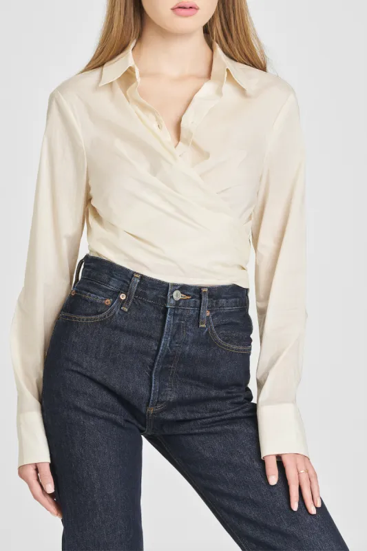 AMELIE WRAP SHIRT sold by Wayf