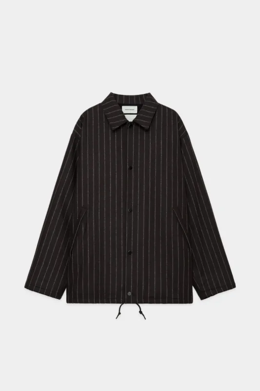 2/14 オーガニックウールフランネル / コーチジャケット, Brown Stripe sold by MARKAWARE