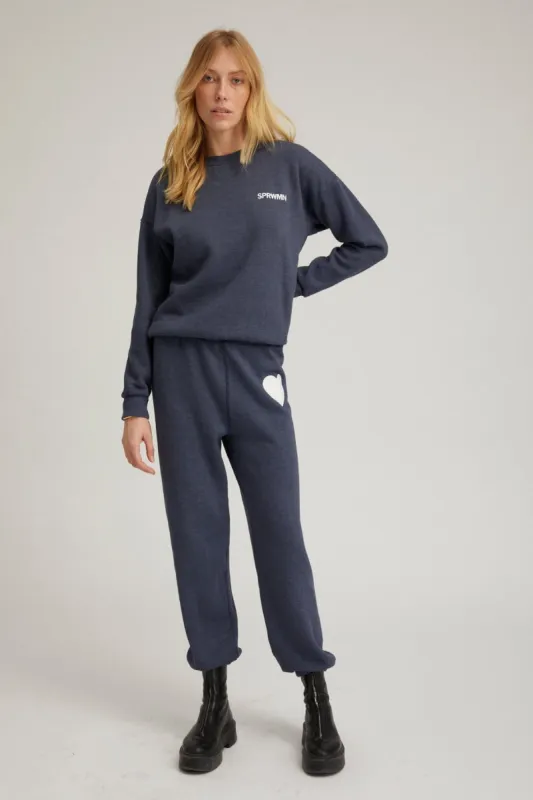 Navy Heart Sweatpants sold by SPRWMN