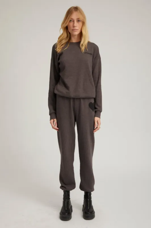 Charcoal Heart Sweatpants sold by SPRWMN
