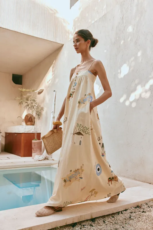 Ida Dress - Isles Of Greece sold by Sabo Skirt
