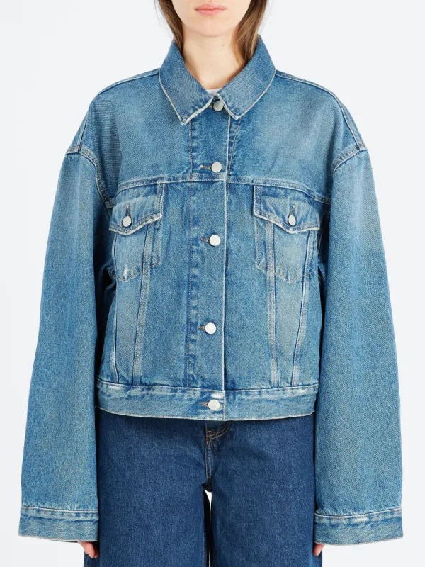 Collared Button-Up Denim Jacket sold by gravitypope