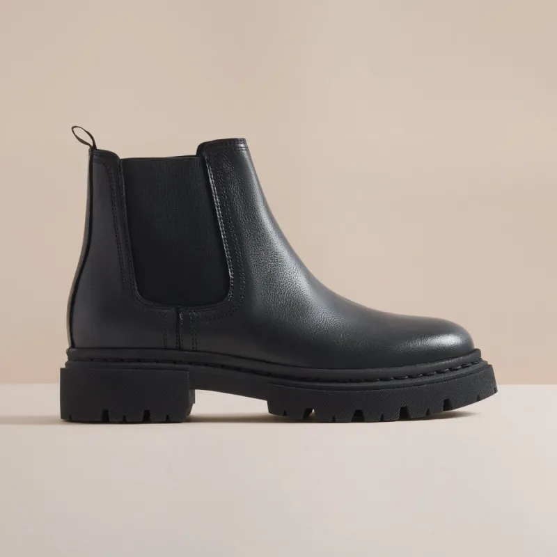HARPER BLACK LEATHER CHELSEA BOOT sold by Hudson Shoes