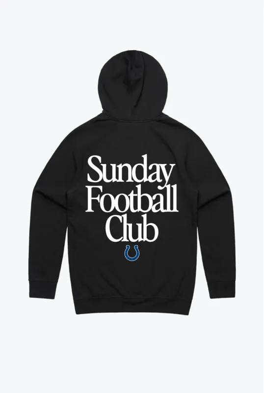 Indianapolis Colts Sunday Football Club Hoodie - Black sold by Peace-Collective