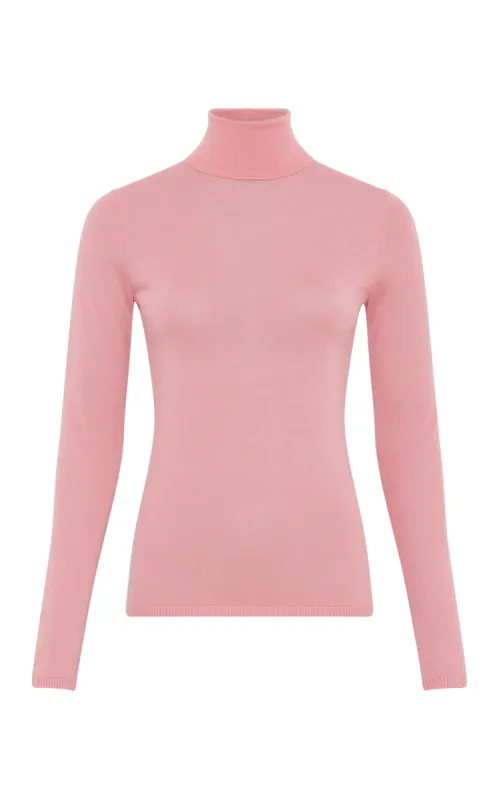 Costa Knit Turtleneck in Rosa Cashmere Silk sold by Gabriela Hearst