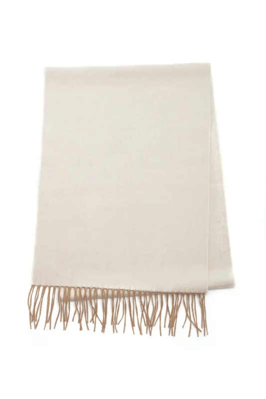Blaine Fringe Scarf in Ivory Melange Silk Cashmere sold by Gabriela Hearst
