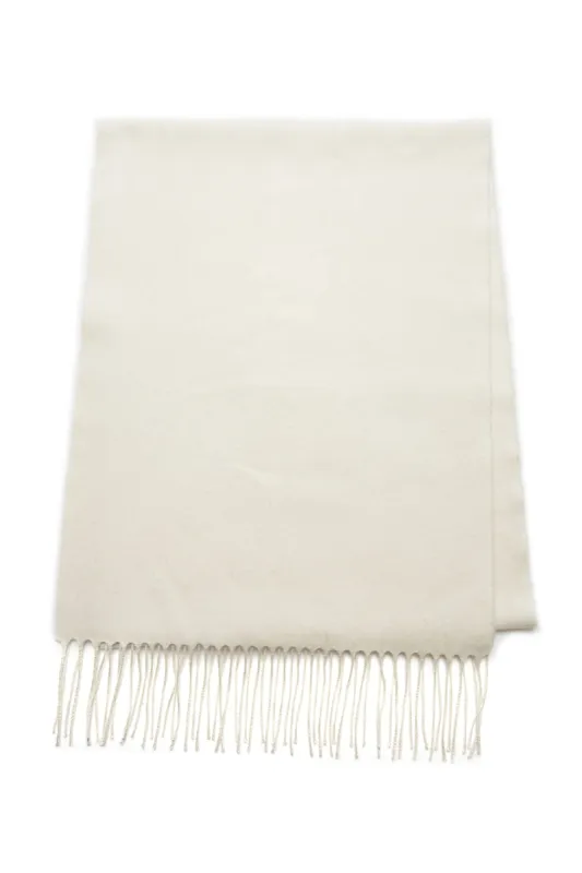 Blaine Fringe Scarf in Ivory Silk Cashmere sold by Gabriela Hearst